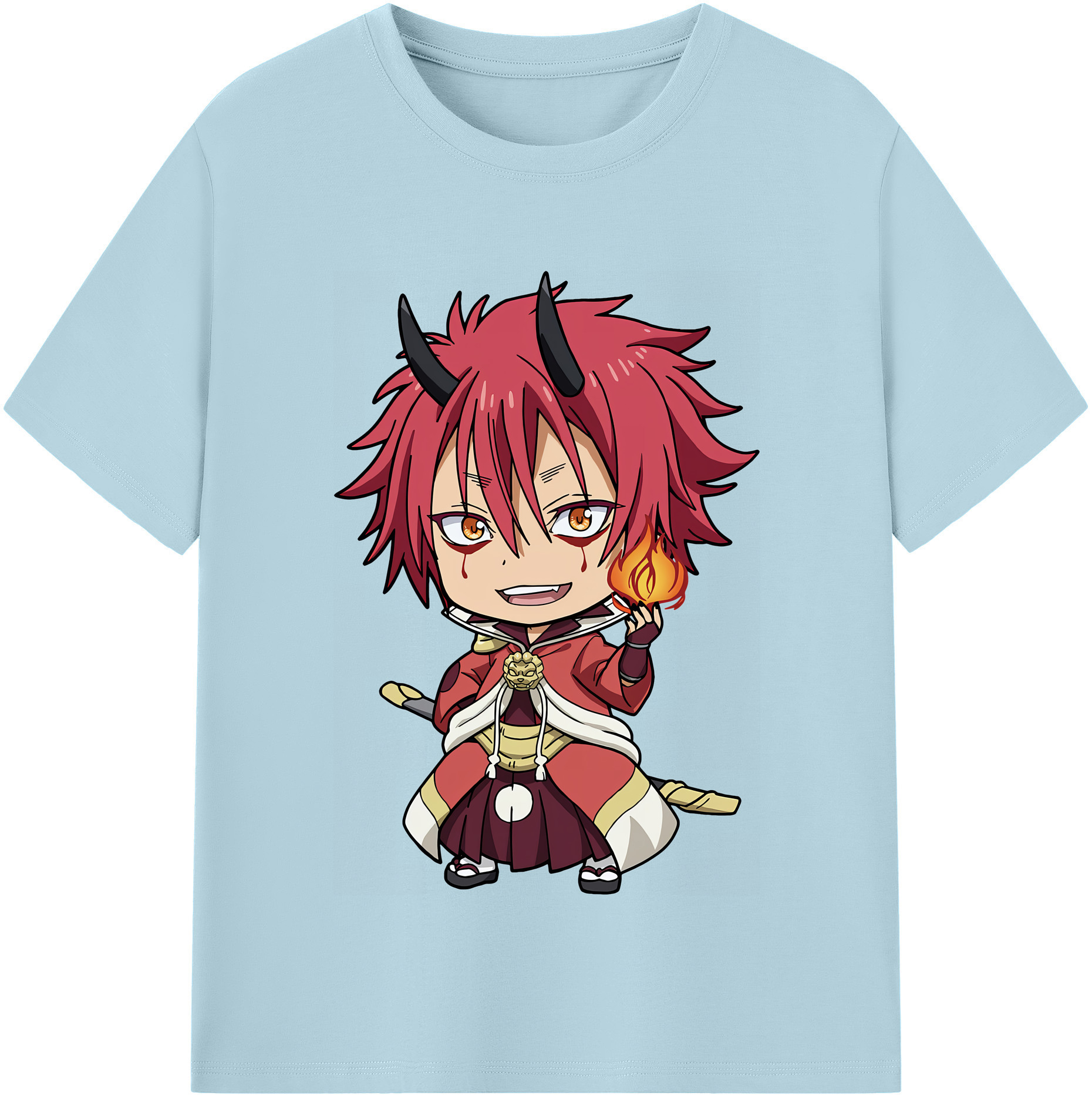 （画像用） 転スラ Regarding Reincarnated to Slime 綿100％半袖Tシャツ（フロントプリント）